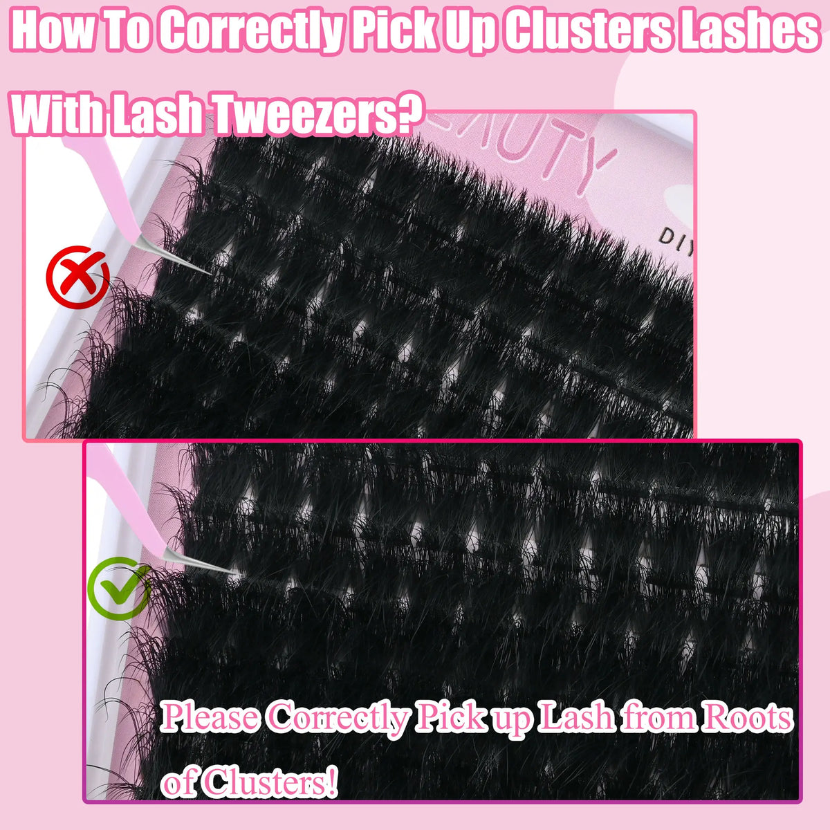 Lash Clusters Kit 200D Thick Lash Clusters Eyelash Extension Kit 12-20Mm Individual Lashes Kit with Lash Bond and Seal, Lash Tweezers for DIY Lashes Extension by INSPEAUTY