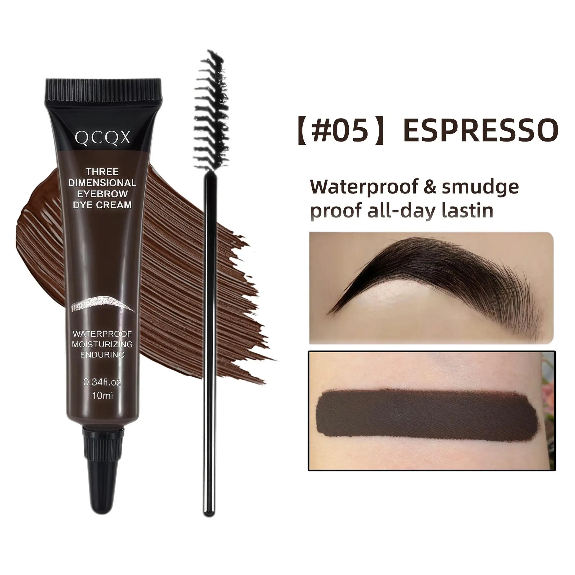 【Qcqx】Eyebrow Gel Three Dime Olumizing Long Lasting Eyebrow Eyebrow Kit for Home and Daily Use