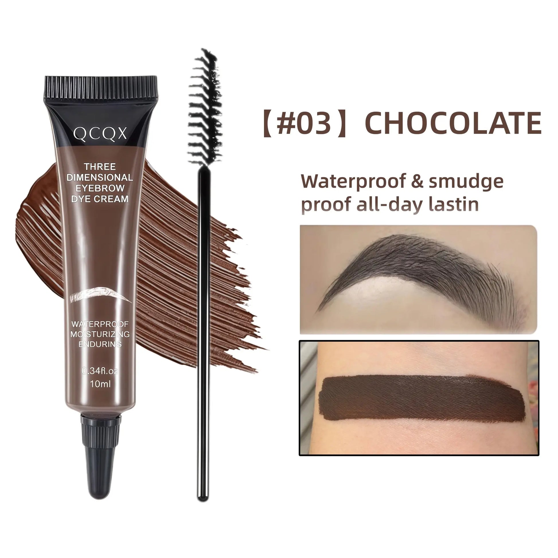 【Qcqx】Eyebrow Gel Three Dime Olumizing Long Lasting Eyebrow Eyebrow Kit for Home and Daily Use
