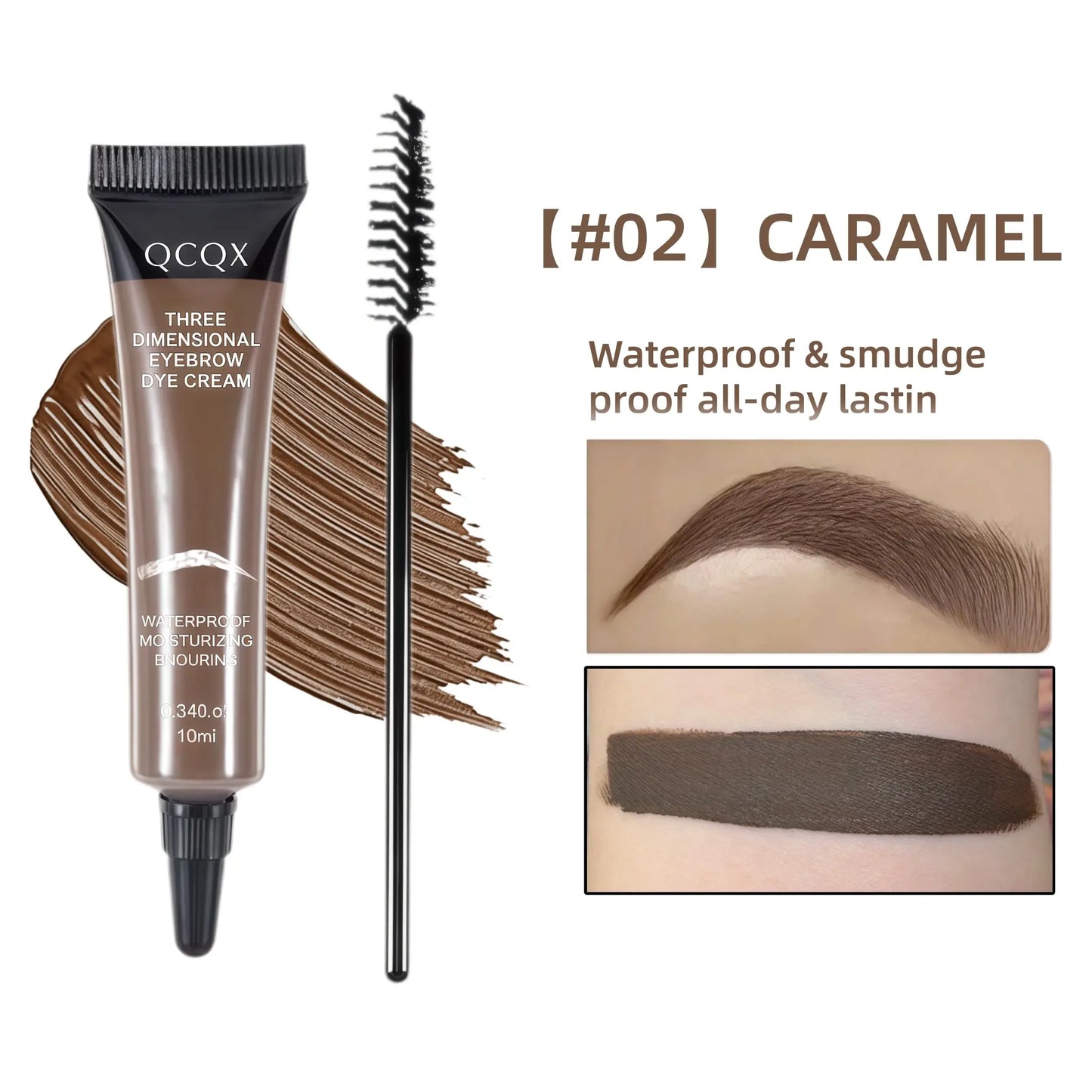 【Qcqx】Eyebrow Gel Three Dime Olumizing Long Lasting Eyebrow Eyebrow Kit for Home and Daily Use