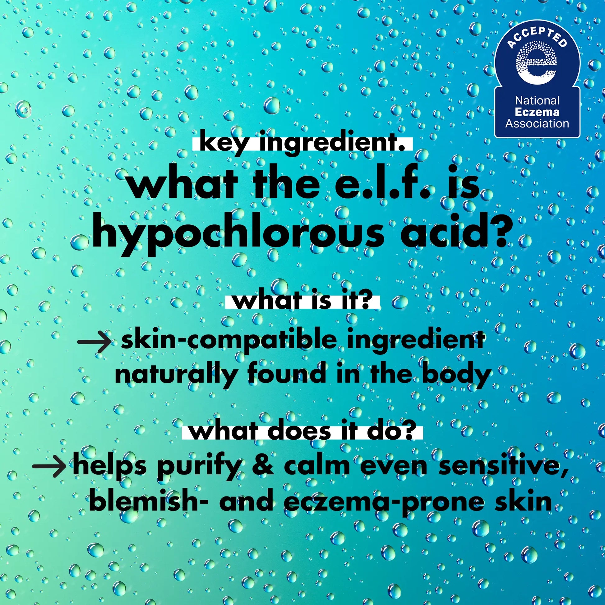 E.L.F. save Your E.L.F. Hypochlorous Mist - Soothe, Purify, and Calm Redness in Eczema and Blemish Prone Skin