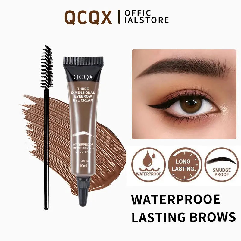【Qcqx】Eyebrow Gel Three Dime Olumizing Long Lasting Eyebrow Eyebrow Kit for Home and Daily Use
