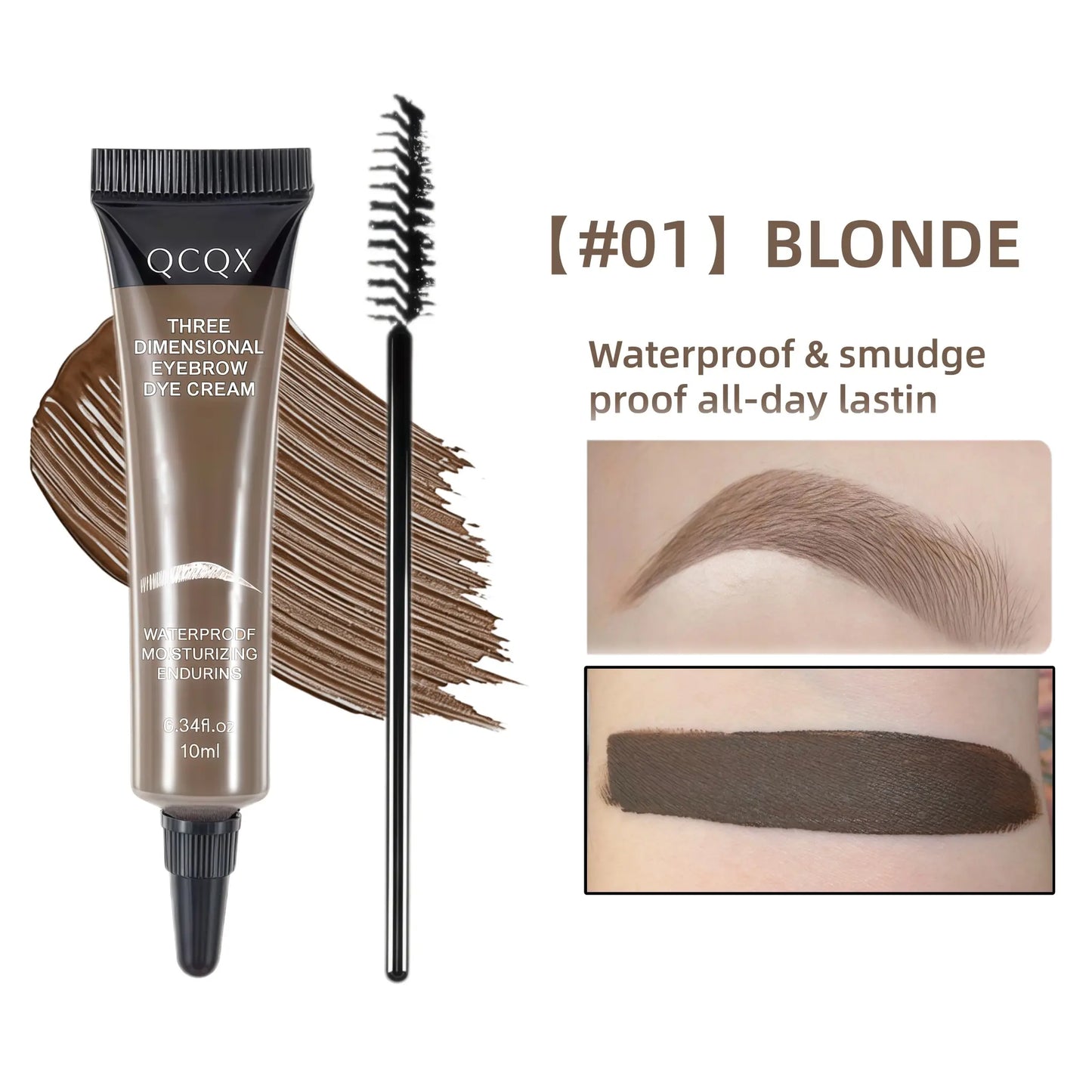 【Qcqx】Eyebrow Gel Three Dime Olumizing Long Lasting Eyebrow Eyebrow Kit for Home and Daily Use